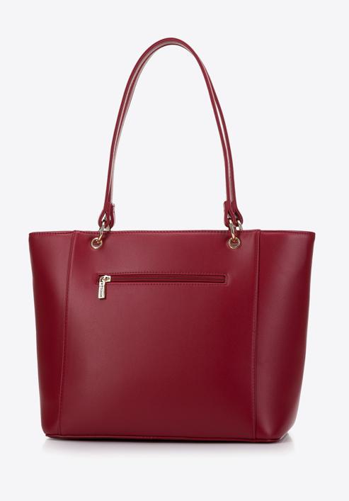 Faux leather shopper bag, red, 97-4Y-631-5, Photo 3