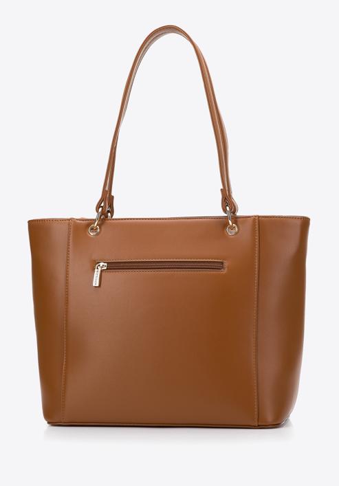 Faux leather shopper bag, brown, 97-4Y-631-3, Photo 3