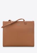 Faux leather shopper bag, brown, 97-4Y-632-3, Photo 1