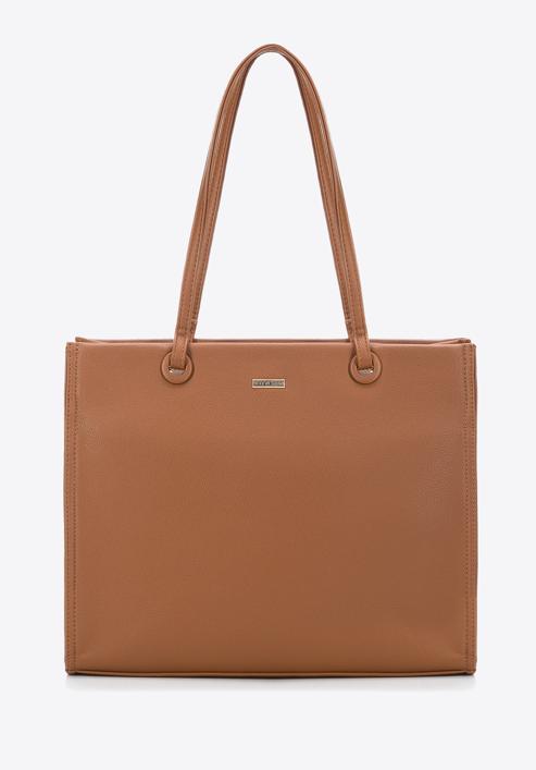 Faux leather shopper bag, brown, 97-4Y-632-3, Photo 2