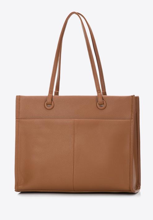 Faux leather shopper bag, brown, 97-4Y-632-3, Photo 3
