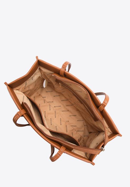 Faux leather shopper bag, brown, 97-4Y-632-3, Photo 4