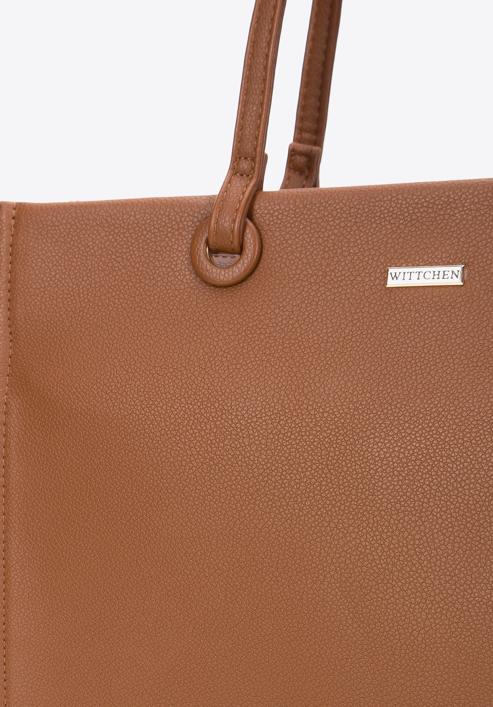 Faux leather shopper bag, brown, 97-4Y-632-5, Photo 5