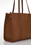 Faux leather shopper bag, brown, 98-4Y-302-1, Photo 4