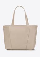 Faux leather vertical zip detail shopper bag, light beige, 97-4Y-530-9, Photo 3