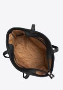 Torebka shopperka z ekoskóry z pionowymi suwakami, czarny, 97-4Y-530-9, Zdjęcie 4
