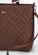 Quilted faux leather shopper bag, brown, 95-4Y-503-9, Photo 4