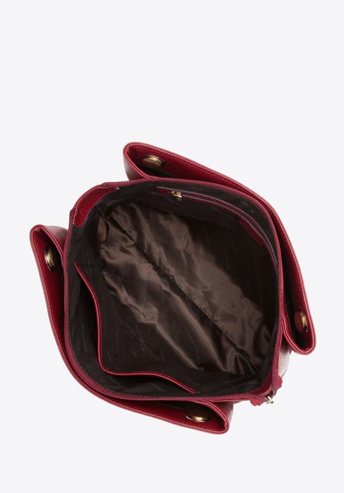 Leather shopper with pebbled texture, red, 97-4E-621-3, Photo 4