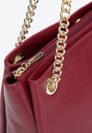 Leather shopper with pebbled texture, red, 97-4E-621-3, Photo 5