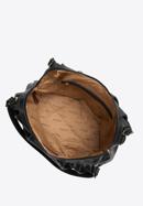 Ruched faux leather shopper bag, black, 97-4Y-525-9, Photo 3