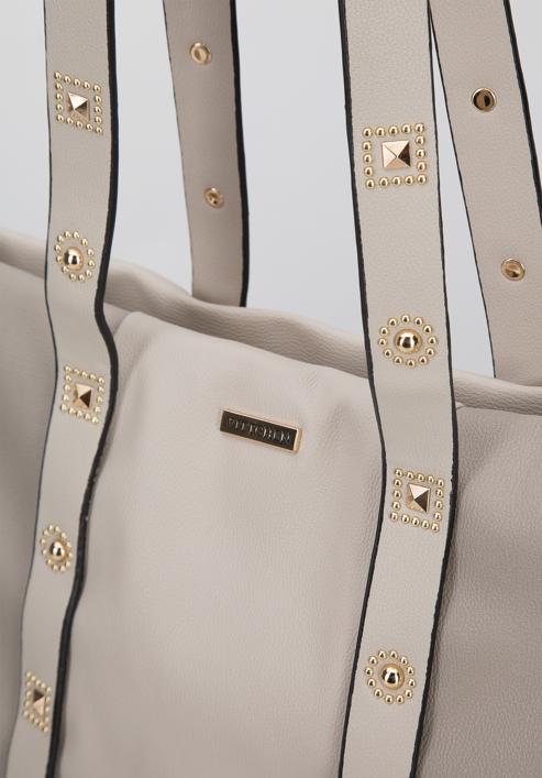 Handbag, grey-beige, 94-4Y-716-1, Photo 5
