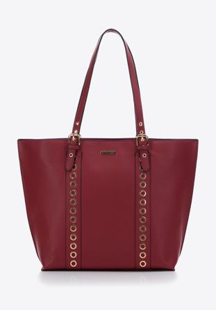 Studded strap shopper bag, red, 97-4Y-771-3, Photo 1