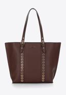Studded strap shopper bag, brown, 97-4Y-771-8, Photo 1