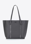 Studded strap shopper bag, grey, 97-4Y-771-3, Photo 1