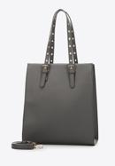 Shopper bag with studded handles, grey, 97-4Y-516-8, Photo 3