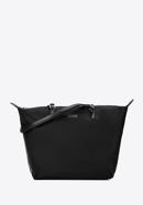 Women's large nylon shopper bag, black, 97-4Y-101-3, Photo 1