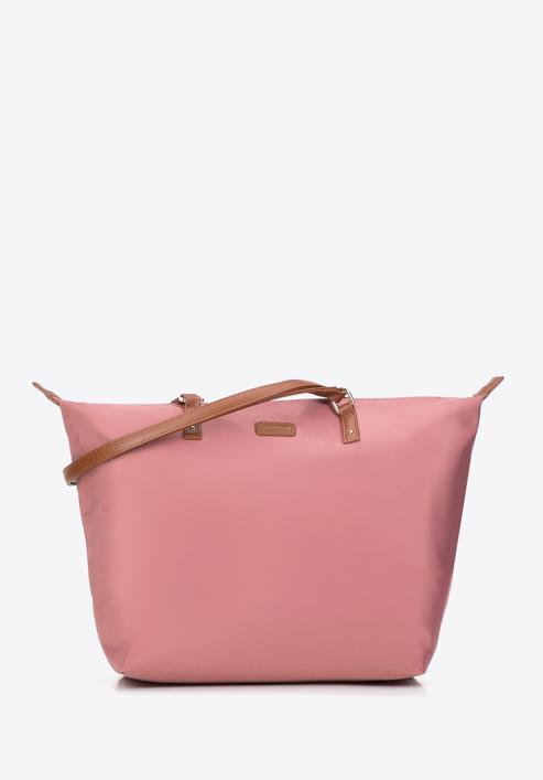 Women's large nylon shopper bag, pink, 97-4Y-101-9, Photo 1