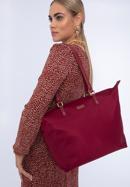 Women's large nylon shopper bag, burgundy, 97-4Y-101-7, Photo 15