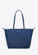 Women's large nylon shopper bag, navy blue, 97-4Y-101-7, Photo 2