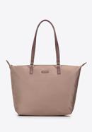 Women's large nylon shopper bag, beige, 97-4Y-101-P, Photo 2