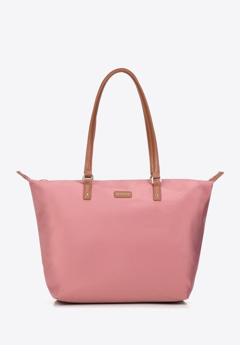 Women's large nylon shopper bag, pink, 97-4Y-101-P, Photo 2