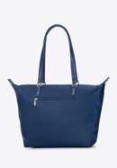 Women's large nylon shopper bag, navy blue, 97-4Y-101-7, Photo 3