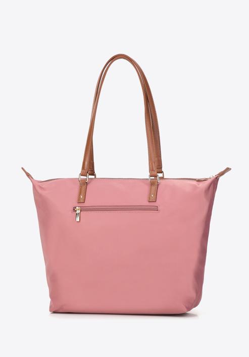 Women's large nylon shopper bag, pink, 97-4Y-101-P, Photo 3