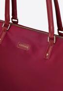 Women's large nylon shopper bag, burgundy, 97-4Y-101-7, Photo 5