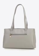 Faux leather quilted shopper bag, light grey, 95-4Y-047-N, Photo 3