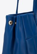 Faux leather quilted shopper bag, blue, 95-4Y-047-N, Photo 5