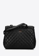 Quilted faux leather shopper bag, black, 97-4Y-617-5, Photo 1