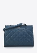 Quilted faux leather shopper bag, dark blue, 97-4Y-610-1, Photo 1