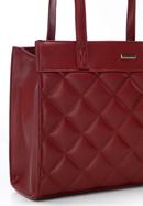 Quilted faux leather shopper bag, dar red, 97-4Y-610-3, Photo 5