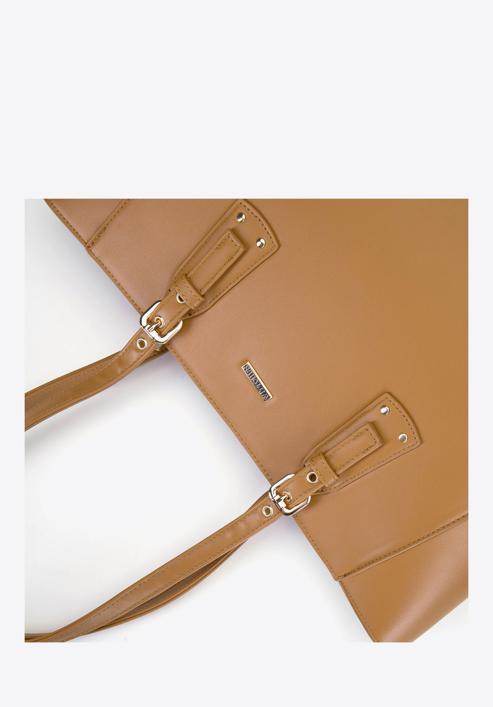 Shopper bag with adjustable shoulder straps, camel, 92-4Y-610-50, Photo 6