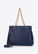 Faux leather quilted shopper bag with chain shoulder strap I WITTCHEN, navy blue, 97-4Y-608-3, Photo 2