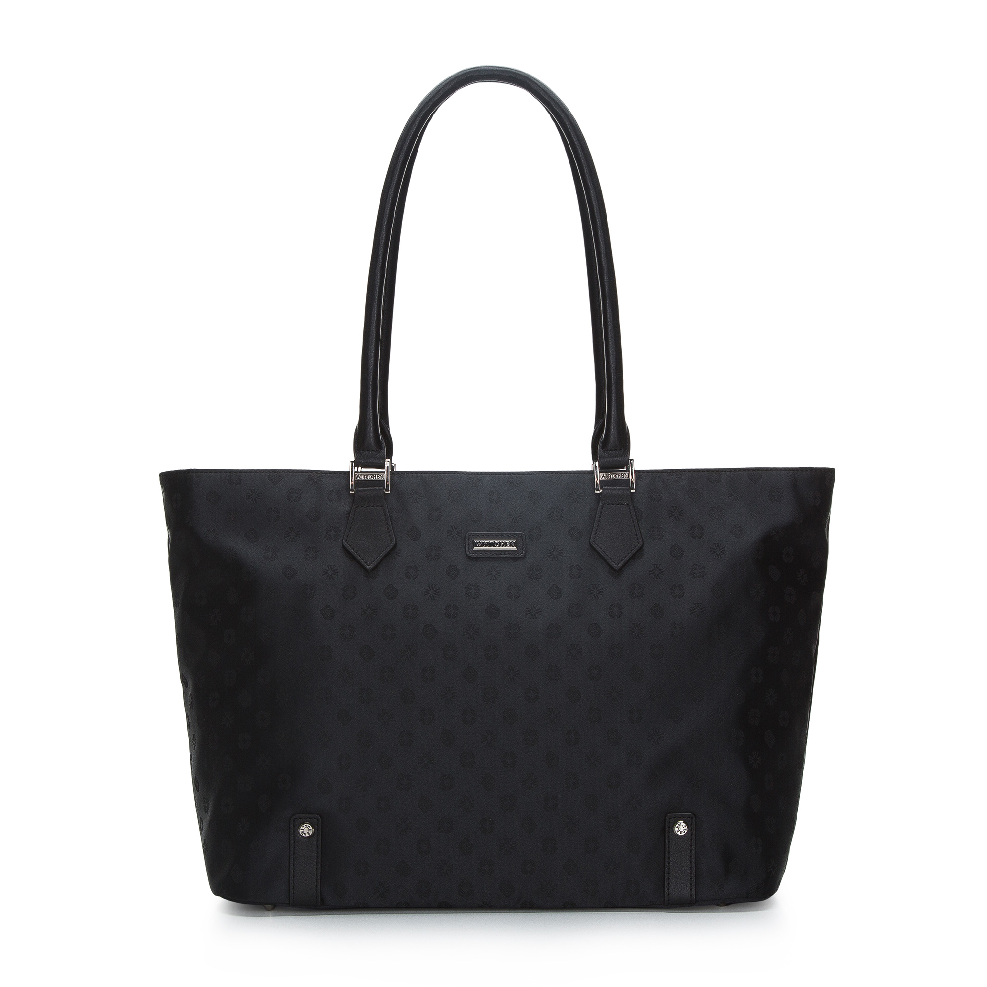 Shopperka zo žakáru s koženými pásikmi 95-4-908-1