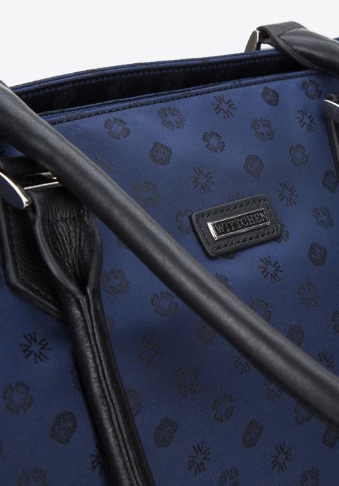 Handbag, navy blue, 95-4-908-N, Photo 4