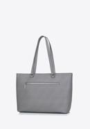 Classic leather shopper bag, grey, 29-4E-009-88, Photo 3