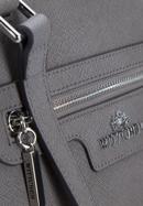 Classic leather shopper bag, grey, 29-4E-009-88, Photo 5