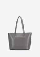 Leather winged shopper bag, grey, 95-4E-612-8, Photo 3