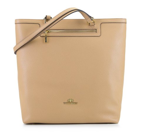 Шкіряна сумка-шоппер з текстурою проста 92-4E-600-9