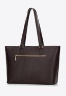 Leather shopper bag, dark brown, 29-4E-017-4, Photo 3