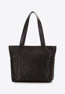 Woven leather shopper bag, brown, 97-4E-512-1, Photo 3