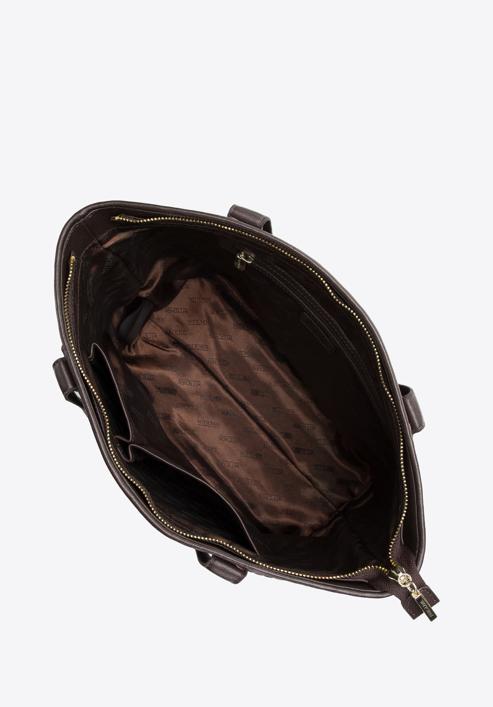 Woven leather shopper bag, brown, 97-4E-512-1, Photo 4