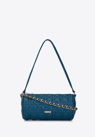 Quilted faux leather handbag, turquoise, 93-4Y-543-Z, Photo 1