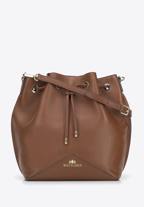 Leather hobo bag, brown, 95-4E-622-1, Photo 1