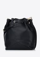Leather hobo bag, black, 95-4E-622-4, Photo 2