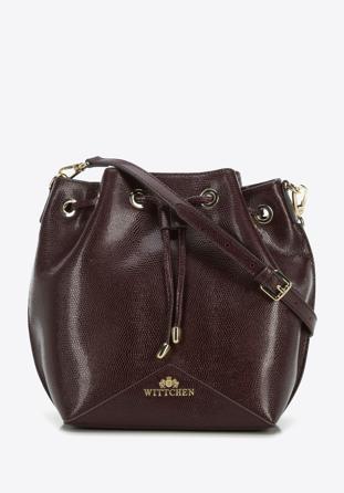 Small leather hobo bag, dark brown, 95-4E-621-3, Photo 1