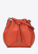 Small leather hobo bag, orange, 95-4E-621-11, Photo 1