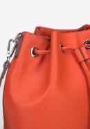 Small leather hobo bag, orange, 95-4E-621-11, Photo 4